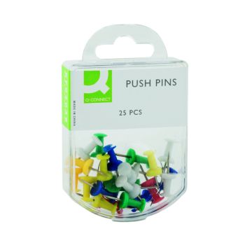 Q-Connect Push Pins Assorted (Pack of 250) KF02029Q