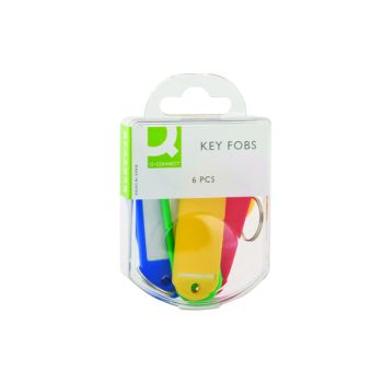 Q-Connect Key Fobs 6 Assorted (Pack of 10) KF02036Q