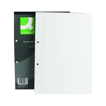 Q-Connect Feint Ruled Margin Head Bound Refill Pad 160 Pages A4 (Pack of 10) KF02228