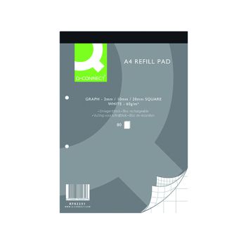 Q-Connect A4 Graph Refill Pad 80 Sheet (Pack of 10) KF02231