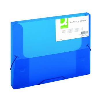 Q-Connect Elasticated Folder 25mm A4 Blue (Suitable for both A4 and Foolscap documents) KF02307