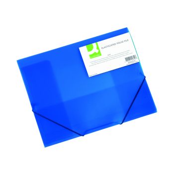 Q-Connect Elasticated Folder 3 Flap A4 Blue KF02312