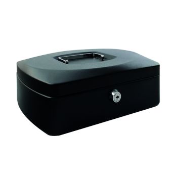Q-Connect Cash Box 12 Inch Black KF02604