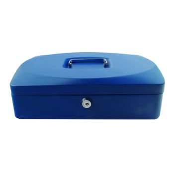 Q-Connect Cash Box 12 Inch Blue KF02625