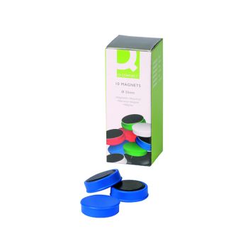 Q-Connect Round Magnet 25mm Blue (Pack of 10) KF02640