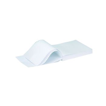 Q-Connect 11x9.5 Inches 3-Part NCR Perforated Plain Listing Paper (Pack of 700) KF02709