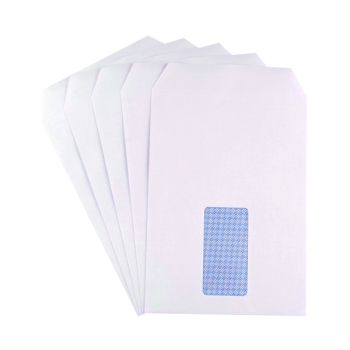 Q-Connect C5 Envelopes Window Pocket Self Seal 90gsm White (Pack of 25 x 25) KF02718
