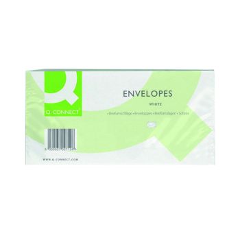Q-Connect DL Envelopes Window Peel and Seal 100gsm White (Pack of 500) KF03000