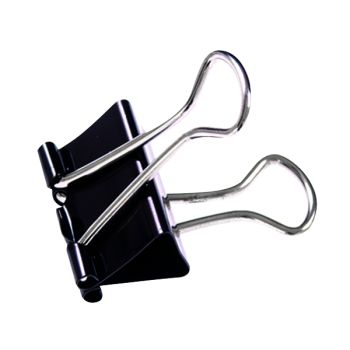 Q-Connect Foldback Clip 16mm Black (Pack of 10) KF03650