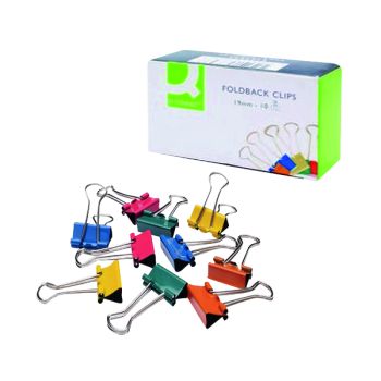 Q-Connect Foldback Clip 19mm Assorted (Pack of 10) KF03651