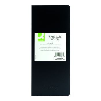 Q-Connect Polypropylene Name Business Card Holder 96 Card Black KF03663