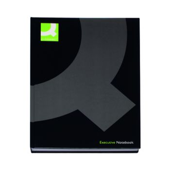 Q-Connect Hardback Casebound Notebook A4 Black (Pack of 3) KF03725
