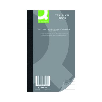 Q-Connect Feint Ruled Triplicate Book 210x127mm KF04098
