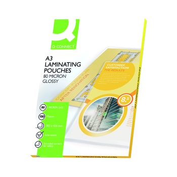 Q-Connect A3 Laminating Pouch 160 Micron (Pack of 100) KF04122