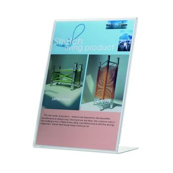 Q-Connect Slanted Sign Holder L-Shape A5 (Side loading, made from sturdy plastic) KF04178