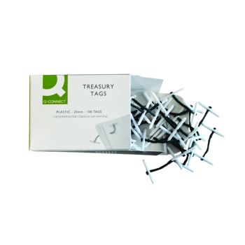 Q-Connect Plastic Treasury Tag 25mm (Pack of 100) KF04570
