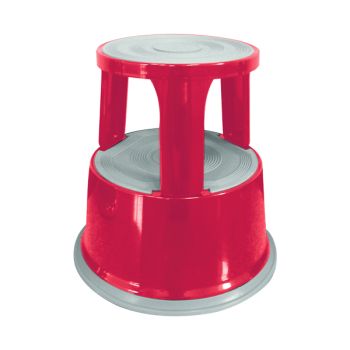 Q-Connect Red Metal Step Stool KF04843