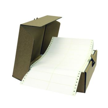 Q-Connect Computer Label 102x36mm 2 Across The Web 16 Per Fanfold White (Pack of 8000) KF102362