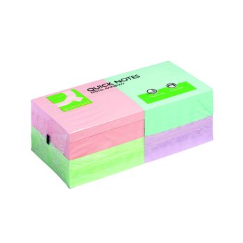 Q-Connect Quick Notes 76 x 76mm Pastel (Pack of 12) KF10509