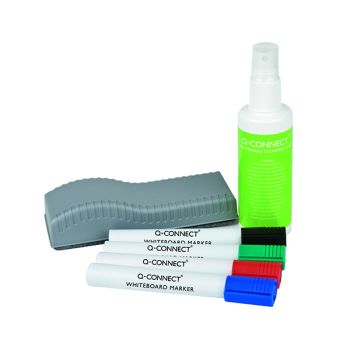 Q-Connect Economy Whiteboard Starter Kit (Includes pens, cleaning fluid and wiper) KF10690 - DISCONTINUED