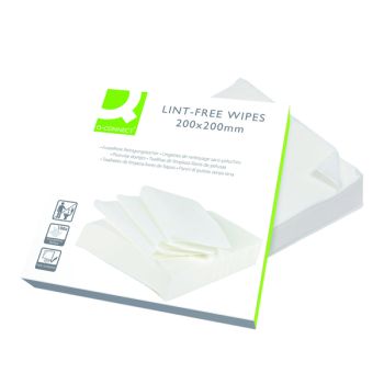 Q-Connect Lint Free Wipes 200x200mm (Pack of 100) ALFW100QCA
