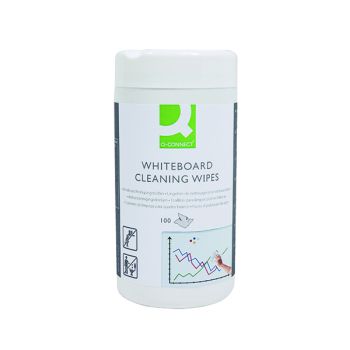 Q-Connect Whiteboard Cleaning Wipes (Pack of 100) AWBW100QCA