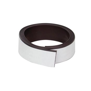 Q-Connect Magnetic Racking Strip White PVC 20mmx1.5mmx5m KF18990