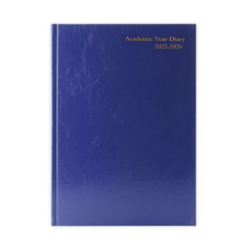 5 Star Academic Diary Day Per Page A5 Blue 2025-2026 KF1A5ABU25