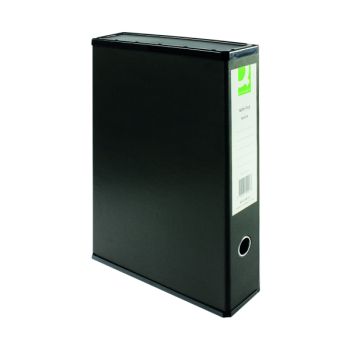 Q-Connect 75mm Box File Foolscap Black (Pack of 5) KF20017
