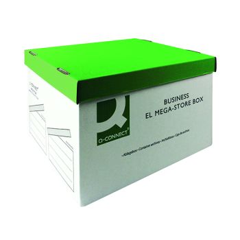 Q-Connect MegaStore Box Green and White (Pack of 10) KF21738