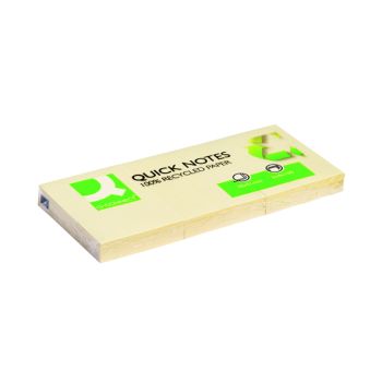 Q-Connect Recycled Quick Notes 38 x 51mm Yellow (Pack of 12) KF22367