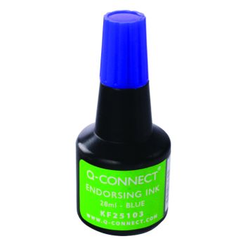 Q-Connect Endorsing Ink 28ml Blue (Pack of 10) KF25103Q