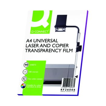 Q-Connect Clear Over Head Projector Film (Pack of 100) KF26066