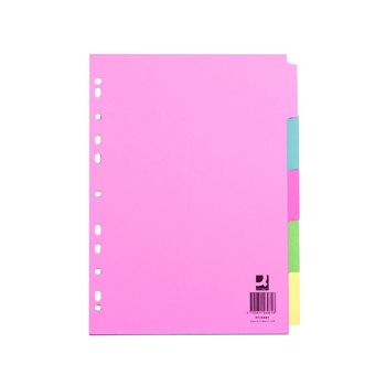 Q-Connect 5-Part Subject Divider Multi-Punched A4 KF26081