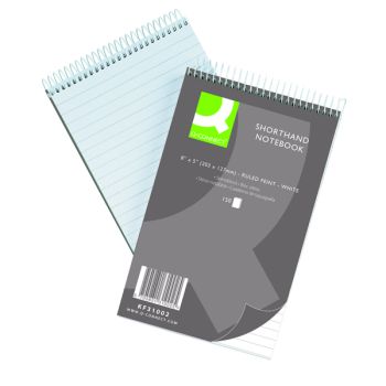 Q-Connect Feint Ruled Shorthand Notebook 300 Pages 203x127mm (Pack of 10) 31002
