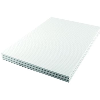 Q-Connect 5mm Quadrille Board Back Memo Pad 160 Pages A4 (Pack of 10) KF32008