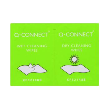 Q-Connect Wet and Dry Wipes (Pack of 20) KF32148