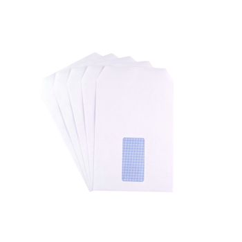 Q-Connect C5 Envelopes Window Pocket Self Seal 90gsm White (Pack of 500) 2820