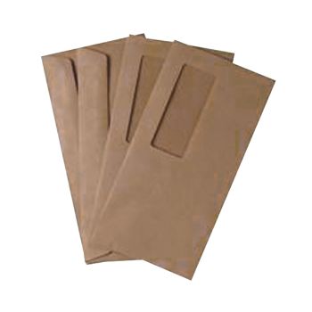 Q-Connect DL Envelopes Wallet High Window Gummed 70gsm Manilla (Pack of 1000) 721204 - DISCONTINUED