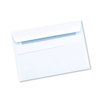 Q-Connect C6 Envelope Wallet Self Seal 90gsm White (Pack of 1000) 7042