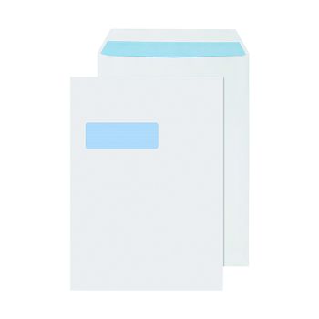 Q-Connect C4 Envelopes Window Self Seal 90gsm White (Pack of 250) 2907
