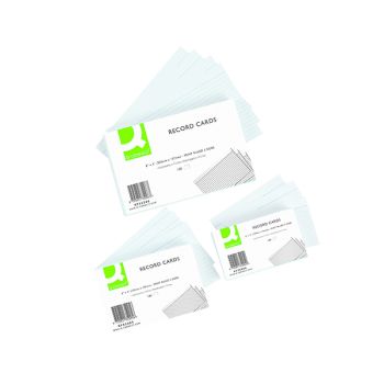 Q-Connect Record Card 203x127mm Ruled Feint White (Pack of 100) KF35206