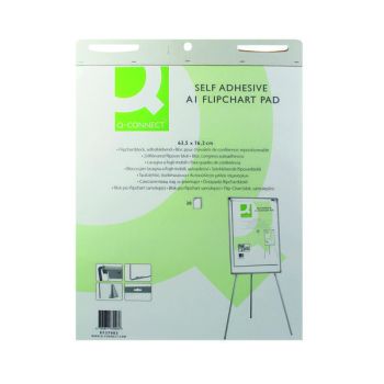 Q-Connect Self-Adhesive Flipchart Pad A1 30 Sheet (Pack of 2) KF37003