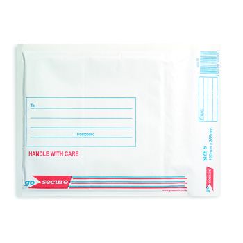 GoSecure Bubble Envelope Size 5 205x245mm White (Pack of 100) KF71450