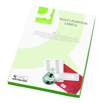 Q-Connect Multipurpose Labels 139x99mm 4 Per Sheet White (Pack of 400) 9670055