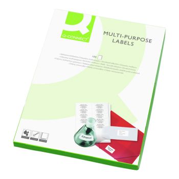 Q-Connect Multipurpose Labels 99.1x93.1mm 6 Per Sheet White (Pack of 600) 9670054
