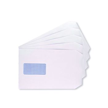 Q-Connect C5 Envelopes Window Pocket Self Seal 100gsm White (Pack of 500) 9007500
