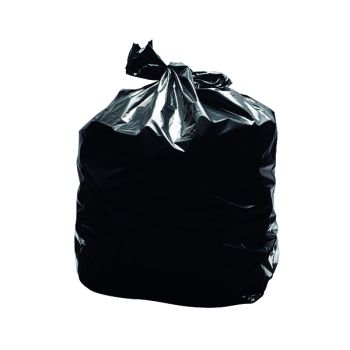 2Work Light Duty Refuse Sack Black (Pack of 200) KF73375
