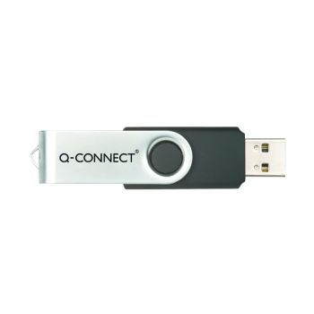 Q-Connect Silver/Black USB 2.0 Swivel 32Gb Flash Drive KF76970