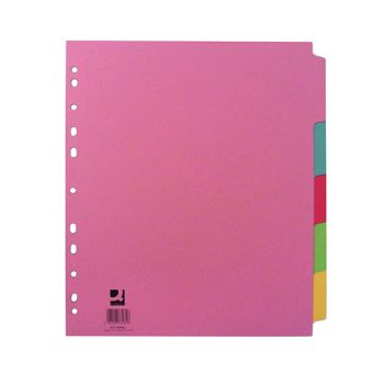 Q-Connect 5-Part Extra Wide Subject Divider A4 KF76981